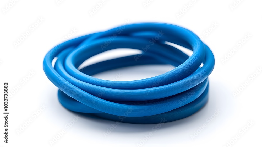 Blue sport elastic band isolated on white background. Blue sport elastic band isolated on white background.