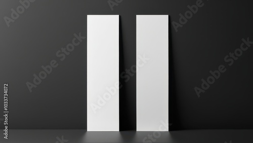 Realistic bookmark mockup featuring a simple, rectangular design. Perfect for showcasing book-related designs or promotional materials in a clean, minimal setting