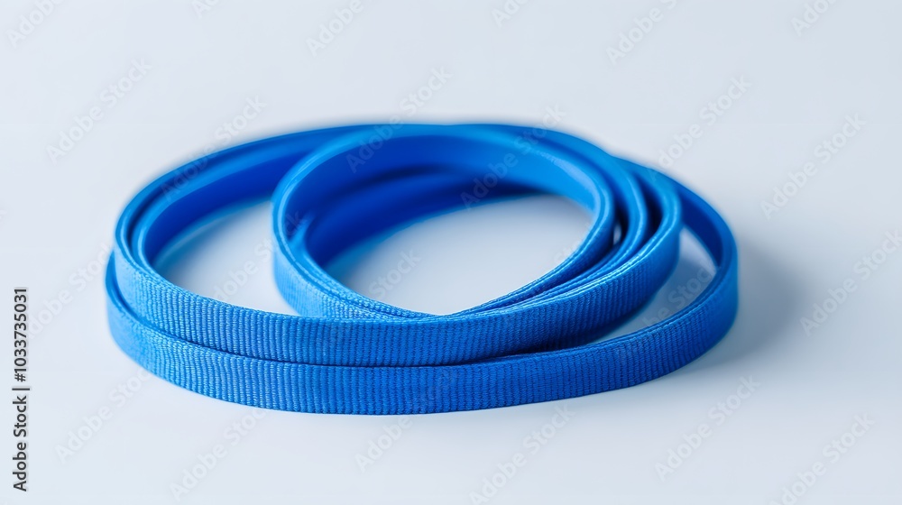 Blue sport elastic band isolated on white background. Blue sport elastic band isolated on white background.