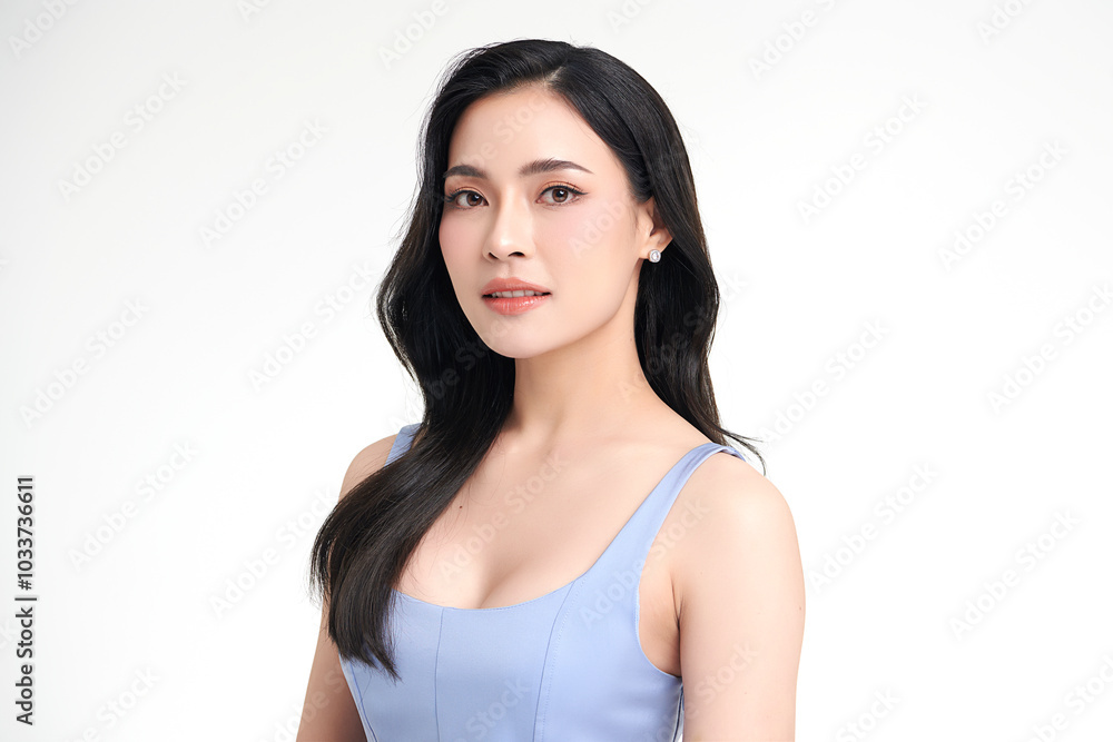 Beautiful young asian woman with clean fresh skin on white background, Face care, Facial treatment, Cosmetology, beauty and spa, Asian women portrait. Beautiful young asian woman with clean fresh skin on white background, Face care, Facial treatment, Cosmetology, beauty and spa, Asian women portrait.
