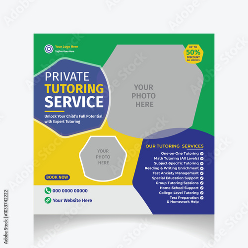 private tutoring social media post
