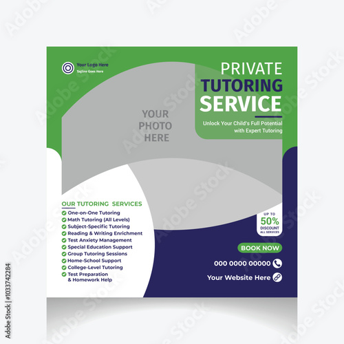 private tutoring social media post layout