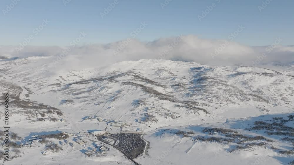 Perisher Ski Resort in Winter, Kosciuszko National Park, Australia Perisher Ski Resort in Winter, Kosciuszko National Park, Australia