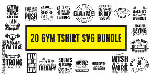 Workout Svg Bundle, Gym SVG Bundle, Fitness Svg, Exercise Svg Bundle, Gym tshirt svg, Gym quote Svg, Workout Quote Svg, Gym Mug Svg, Cut File For Cricut

