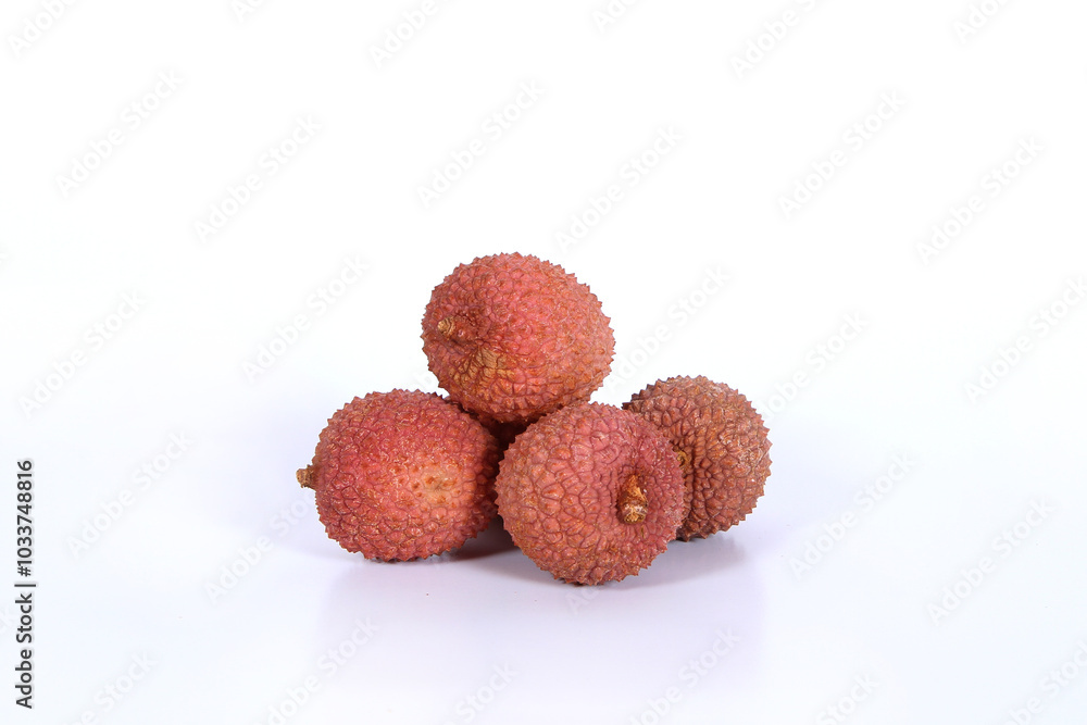 Litchee fruit in White background Litchee fruit in White background
