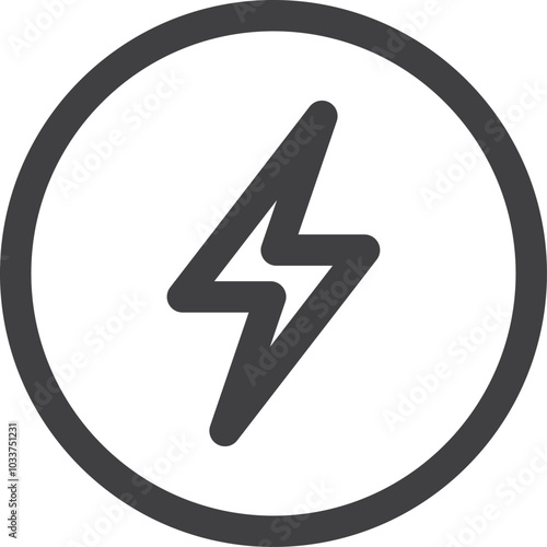 Electric power line icon. Energy charge symbol