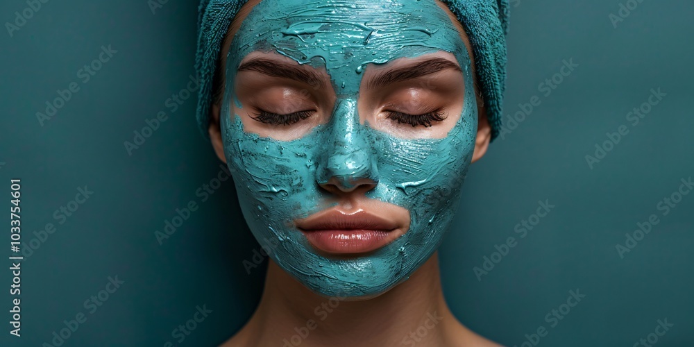 Woman applying a hydrating facial mask as part of a skincare routine, featuring moisturizing essence for facial repair and rejuvenation. A beauty treatment focused on skin hydration and restoration. Woman applying a hydrating facial mask as part of a skincare routine, featuring moisturizing essence for facial repair and rejuvenation. A beauty treatment focused on skin hydration and restoration.