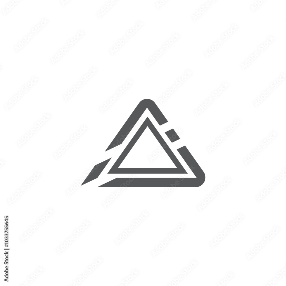 Triangle logo design vector template. Triangle logo design vector template.