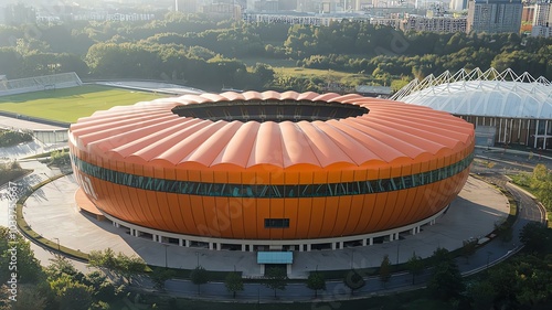 orange color stadium