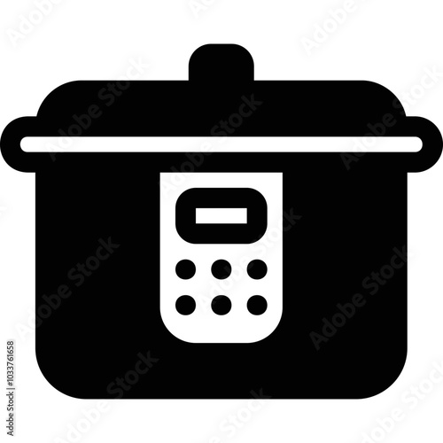 Simple vector icon slow cooker