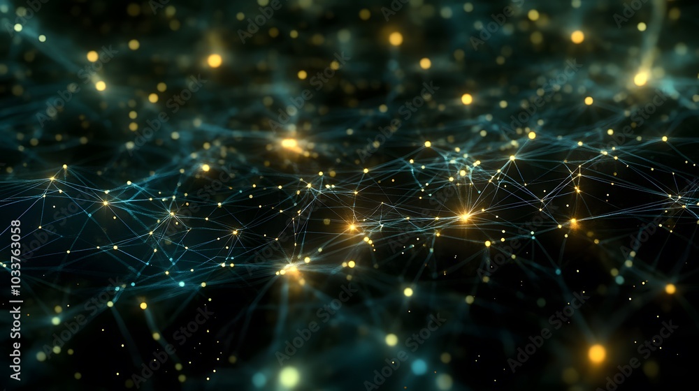 A holographic interface showing an array of glowing data points connected by threads of light, symbolizing the power of technology to link devices and systems. A holographic interface showing an array of glowing data points connected by threads of light, symbolizing the power of technology to link devices and systems.