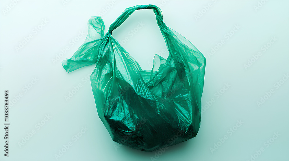 green plastic bag is on a white background green plastic bag is on a white background