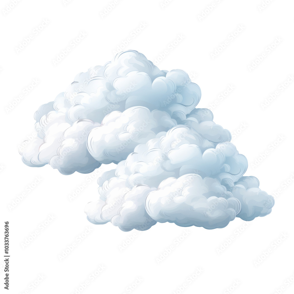 White clouds Clipart Illustration White clouds Clipart Illustration