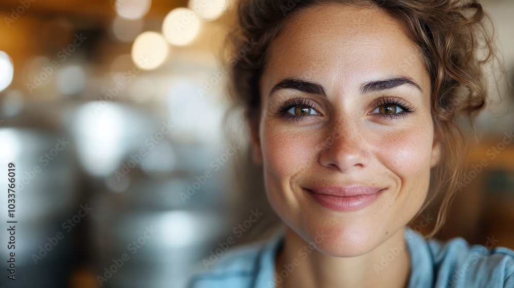 A close-up shot of a young woman with bright eyes and a radiant smile, captured in an industrial setting that highlights her natural charisma and vitality. A close-up shot of a young woman with bright eyes and a radiant smile, captured in an industrial setting that highlights her natural charisma and vitality.