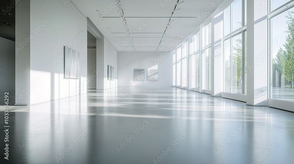 Bright and Spacious Interior of Modern Gallery Bright and Spacious Interior of Modern Gallery