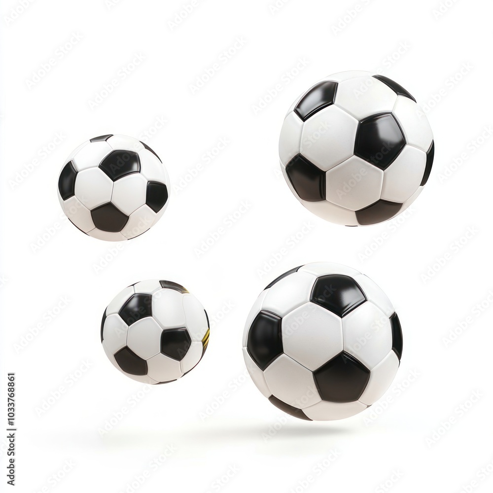 Soccer balls soccer floating isolated. Soccer balls soccer floating isolated.