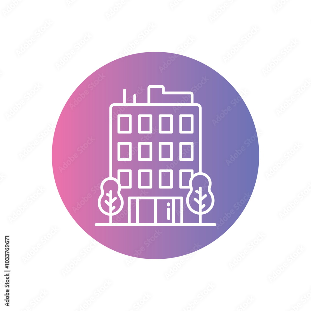 Office Building vector icon stock illustration Office Building vector icon stock illustration
