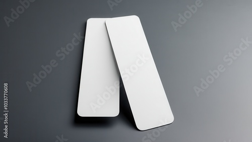 High-quality bookmark mockup displaying a clean, vertical layout. Ideal for design presentations, product promotions, or branding purposes with no logos or text