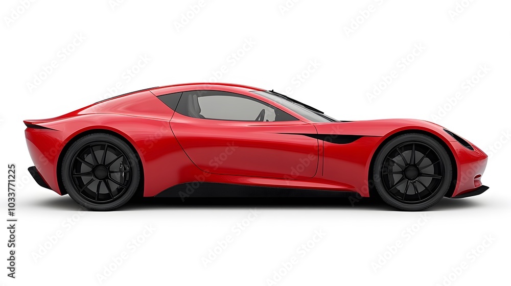 Electric sports car isolated on white. Electric sports car isolated on white.