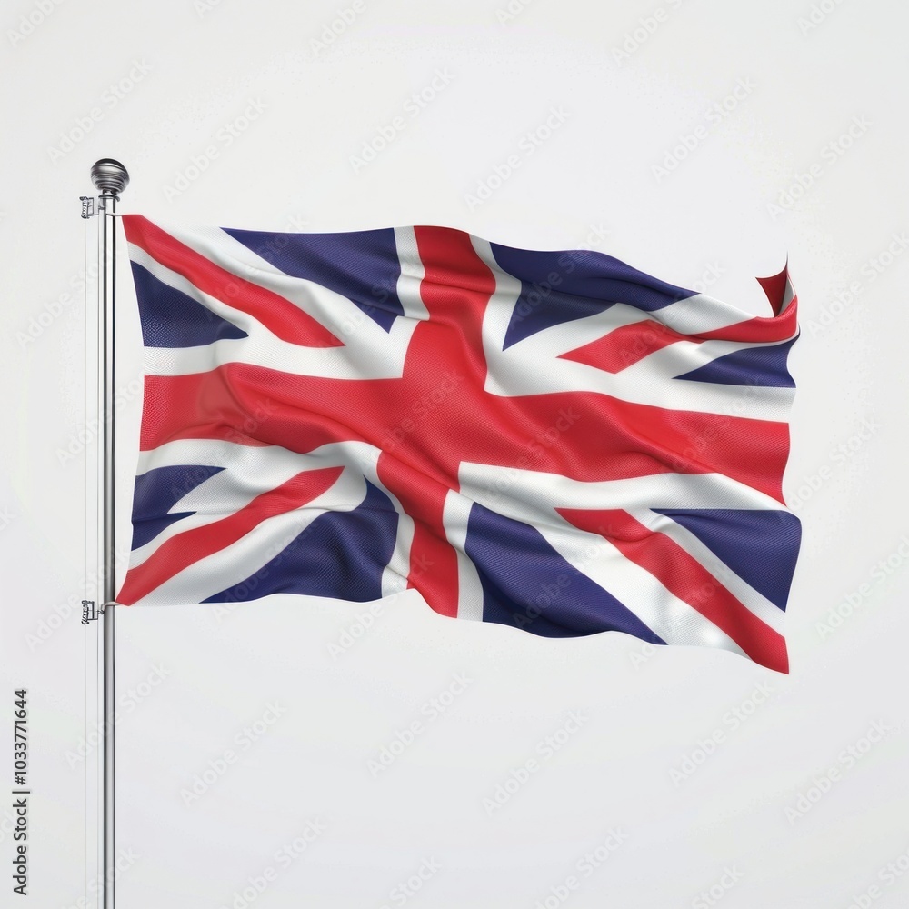 British flag waving pole British flag waving pole