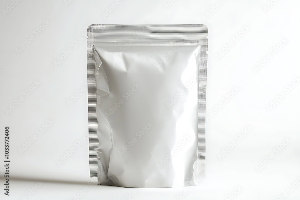 blank white doypack isolated in white background blank white doypack isolated in white background