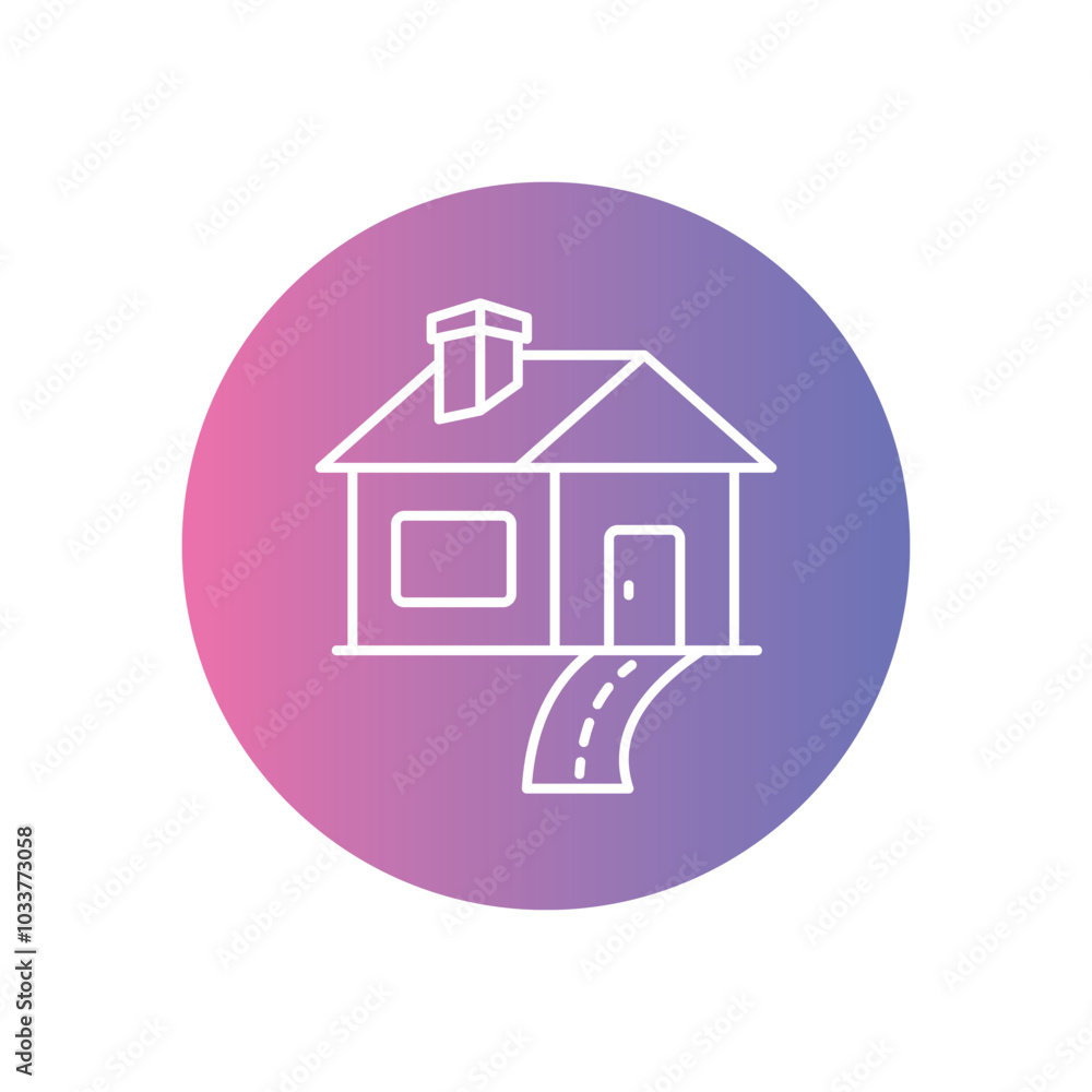 Driveway vector icon stock illustration Driveway vector icon stock illustration