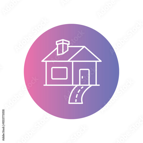 Driveway vector icon stock illustration