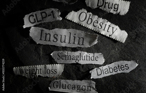 GLP-1 and Semaglutide related newspaper headlines, for treatment of diabetes and weightloss