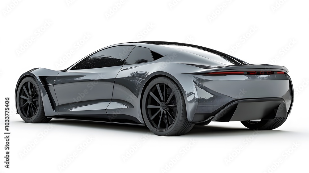 Electric sports car isolated on white. Electric sports car isolated on white.