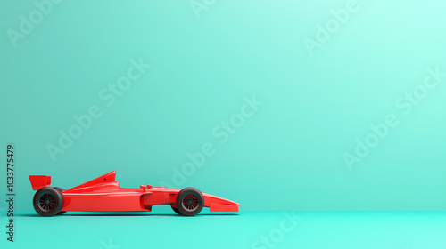 Racecar, gasoline fuel, optimized for speed and efficiency, 3D illustration