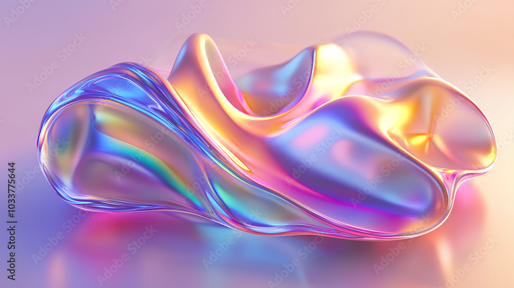 Abstract iridescent shape Abstract iridescent shape