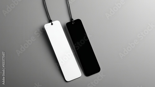 High-quality bookmark mockup displaying a clean, vertical layout. Ideal for design presentations, product promotions, or branding purposes with no logos or text