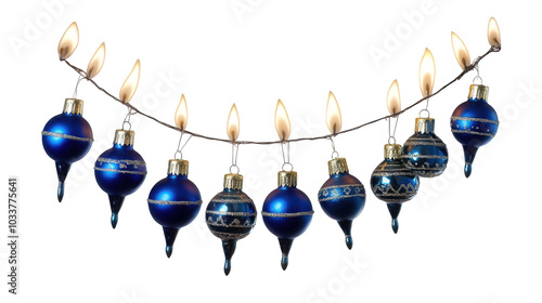 Festive Hanukkah Themed Decoration Design for Holiday Cheer, PNG File, Transparent Background
 photo