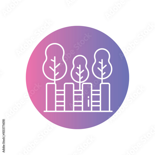 Backyard vector icon stock illustration