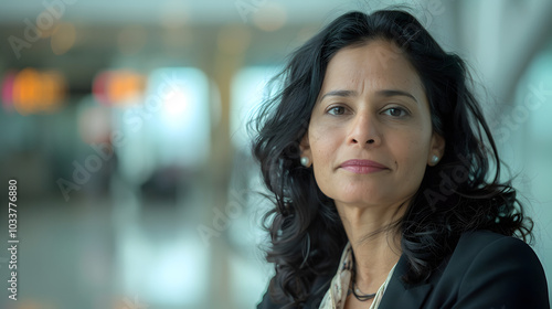 Wallpaper Mural indian business woman waiting at airport Torontodigital.ca
