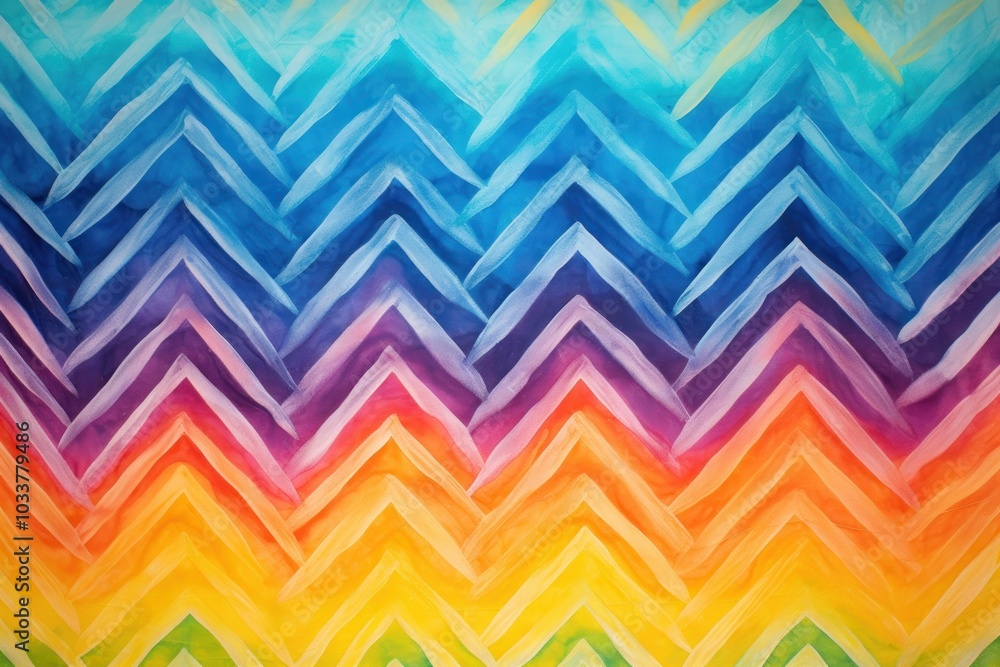 Fototapeta premium Zig zag pattern backgrounds textured painting.