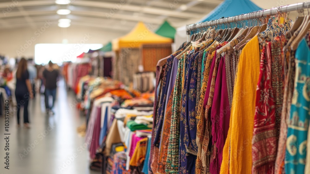 A cultural bazaar filled with traditional clothing, crafts, and foods from various ethnic backgrounds A cultural bazaar filled with traditional clothing, crafts, and foods from various ethnic backgrounds