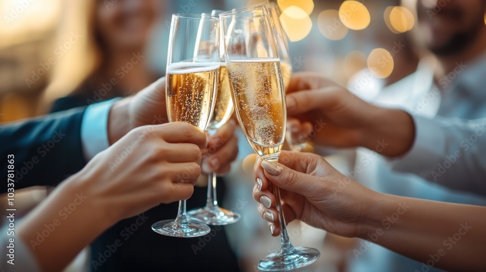 hands clinking champagne flutes filled with sparkling hands clinking champagne flutes filled with sparkling