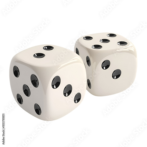 two white dice