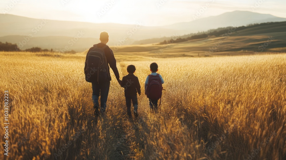 A family migration story being shared across generations, recounting the journey and experiences of ancestors A family migration story being shared across generations, recounting the journey and experiences of ancestors