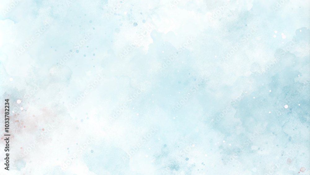 Abstract blue winter watercolor background. Sky pattern with snow. Light blue water color paper texture background. Blue watercolor vector background. Abstract hand paint square stain backdrop. Abstract blue winter watercolor background. Sky pattern with snow. Light blue water color paper texture background. Blue watercolor vector background. Abstract hand paint square stain backdrop.