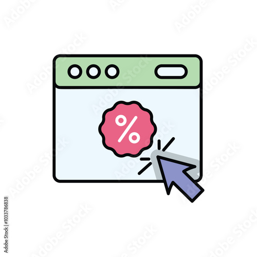 Click Through vector icon