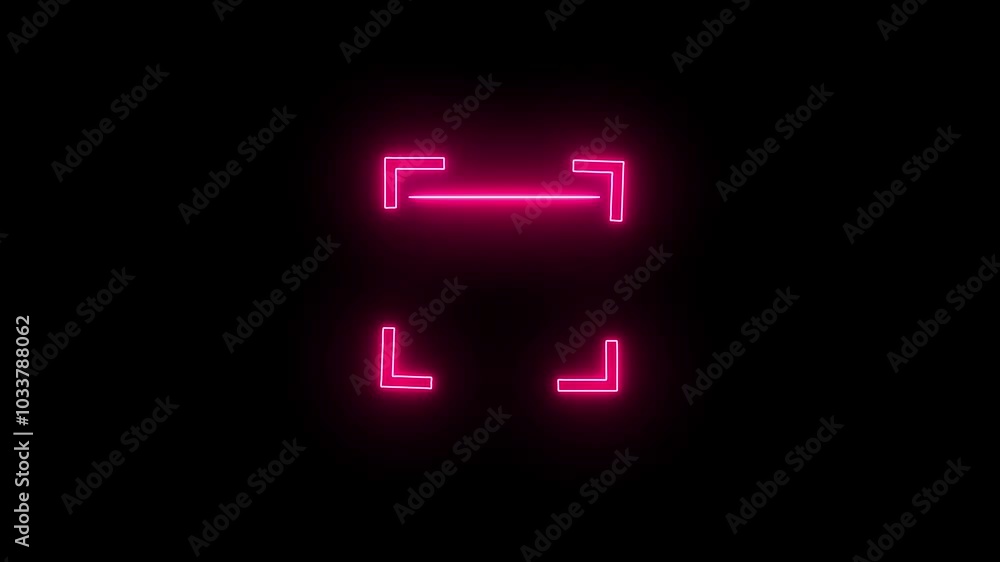 QR code on computer window. Animated symbol icon 4K. Neon effect, linear and alpha channel. barcode identification and technology. QR code on computer window. Animated symbol icon 4K. Neon effect, linear and alpha channel. barcode identification and technology.
