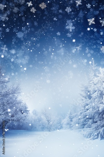 christmas snowy winter background illustration