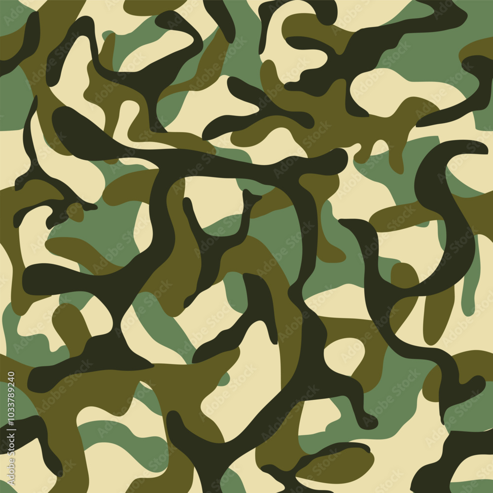 Naklejka premium Military pattern. Camouflage color texture. Textile print