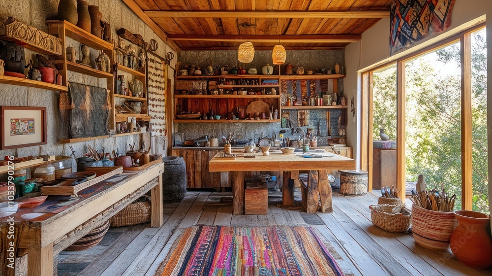 Remote artisan studios where unique handmade crafts are created, using local materials and age-old methods Remote artisan studios where unique handmade crafts are created, using local materials and age-old methods