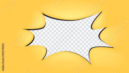 Yellow paper with a hole torn in the middle.