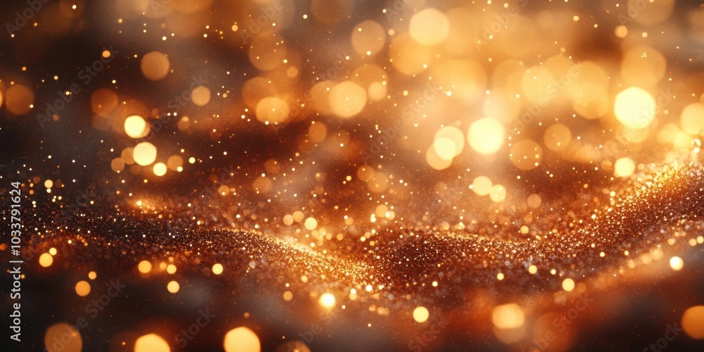 Ethereal Golden Bokeh Lights Creating a Dreamlike and Warm Atmosphere Ethereal Golden Bokeh Lights Creating a Dreamlike and Warm Atmosphere