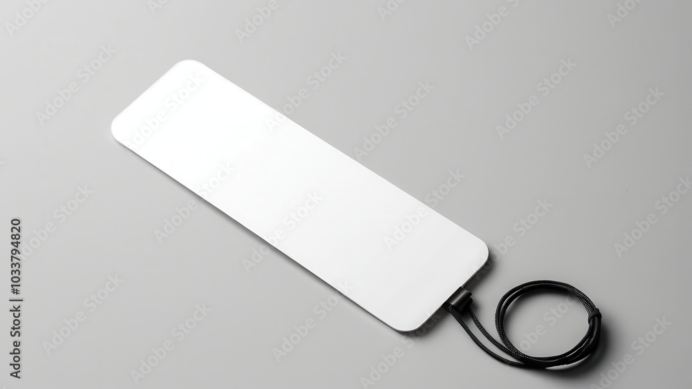High-quality bookmark mockup displaying a clean, vertical layout. Ideal for design presentations, product promotions, or branding purposes with no logos or text