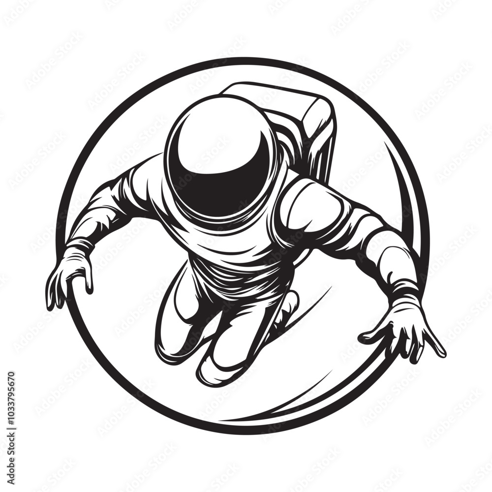 Astronaut image vector. Astronaut Flying In Cosmos Vector Illustration isolated on white background. Astronaut image vector. Astronaut Flying In Cosmos Vector Illustration isolated on white background.